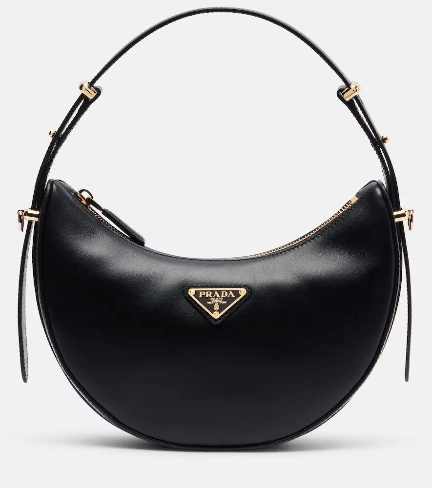 Arqué Mini Leather Shoulder Bag by Prada