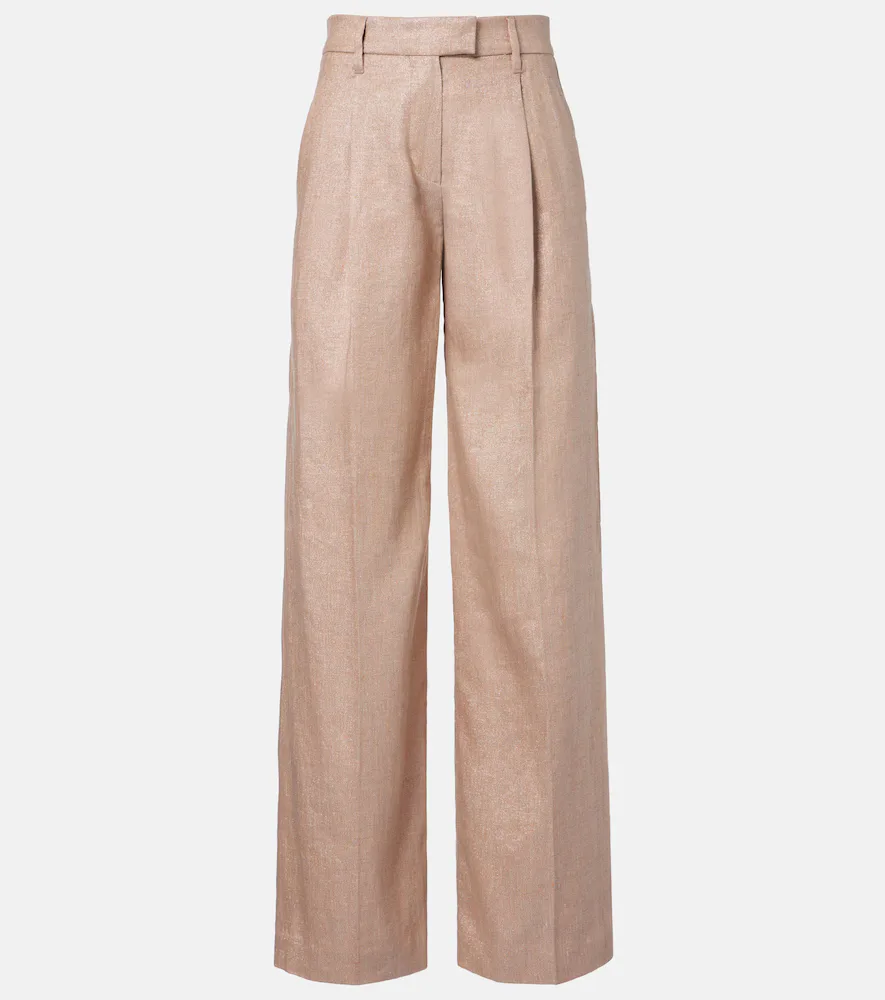 Linen-Blend Wide-Leg Pants by Brunello Cucinelli