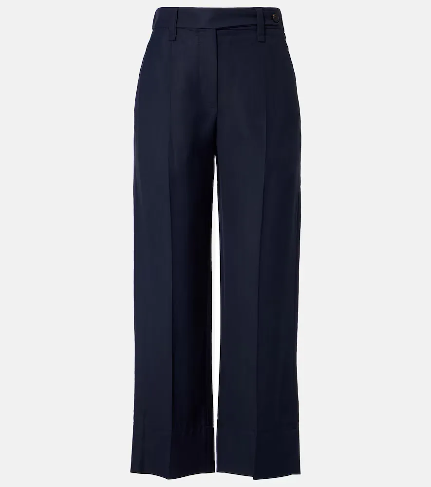 Cropped Wide-Leg Pants by Brunello Cucinelli