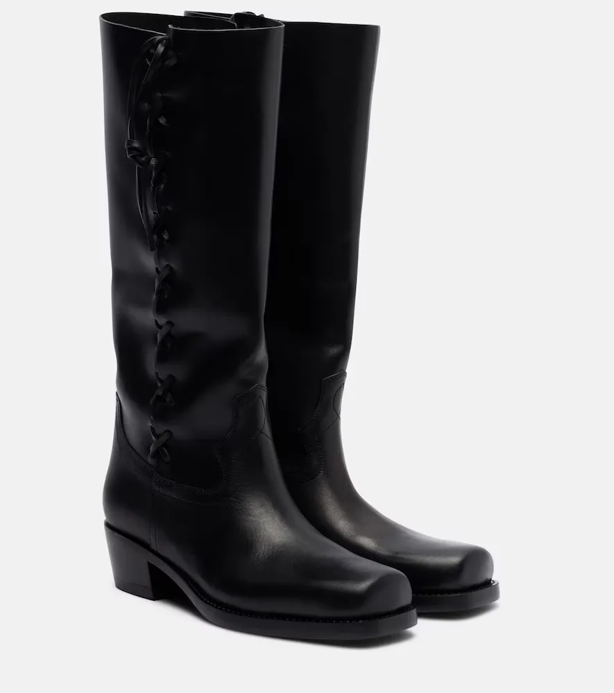 Roxanne 45 Leather Knee-High Boots by Paris Texas