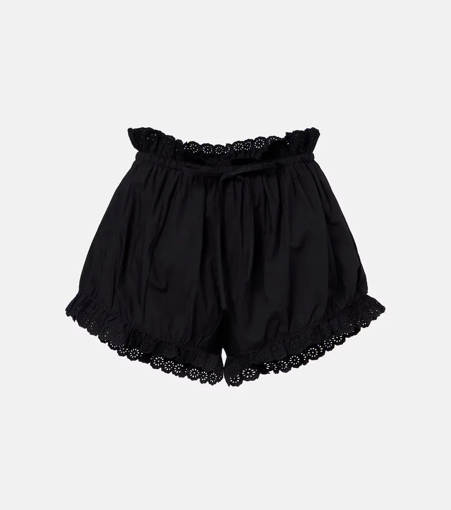 Ezra Broderie Anglaise Cotton Shorts
