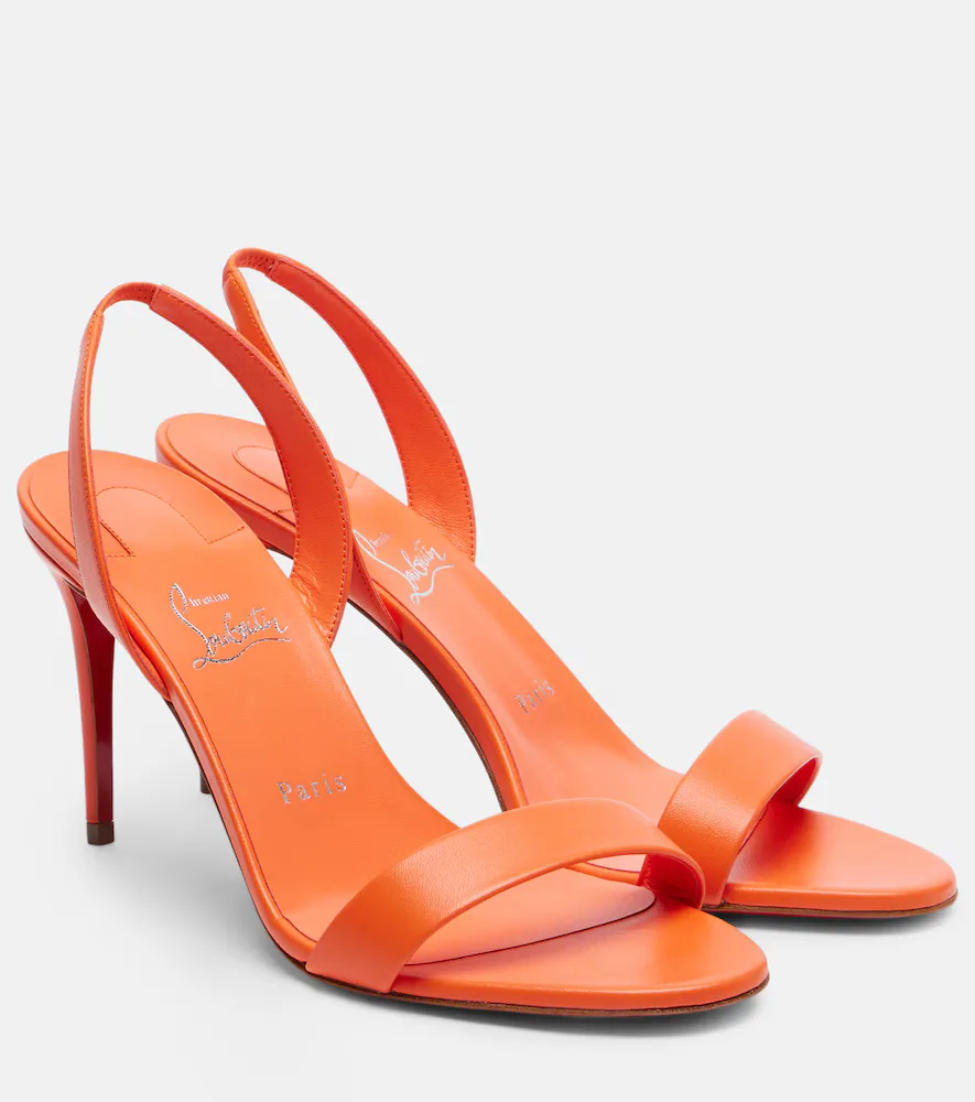 O Marylin 85 Leather Slingback Sandals by Christian Louboutin