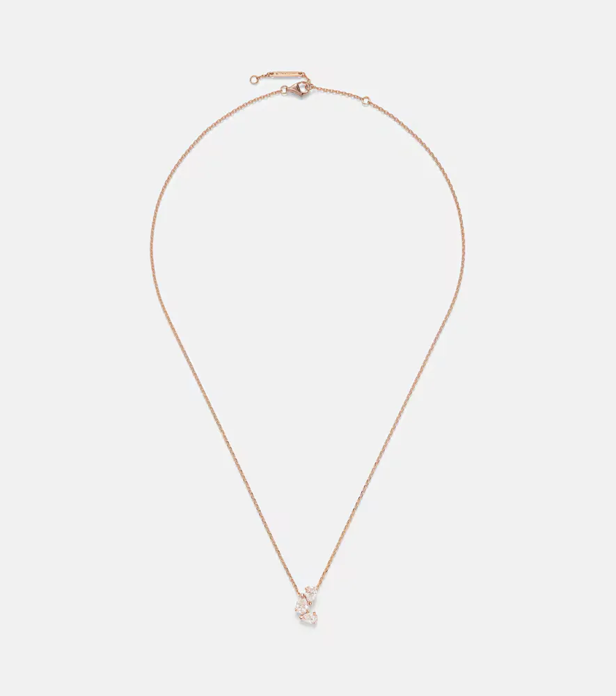 Serti Sur Vide 18kt Rose Gold Pendant Necklace with Diamonds by Repossi