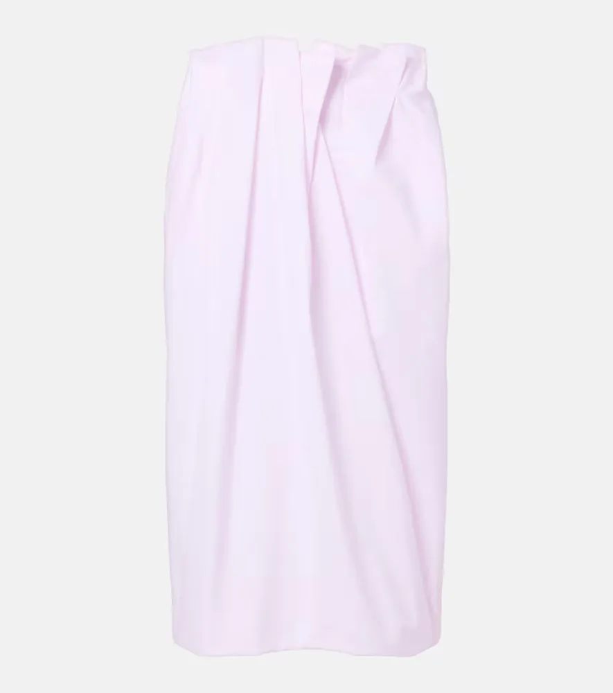 Pleated Cotton Pencil Skirt by Simone Rocha