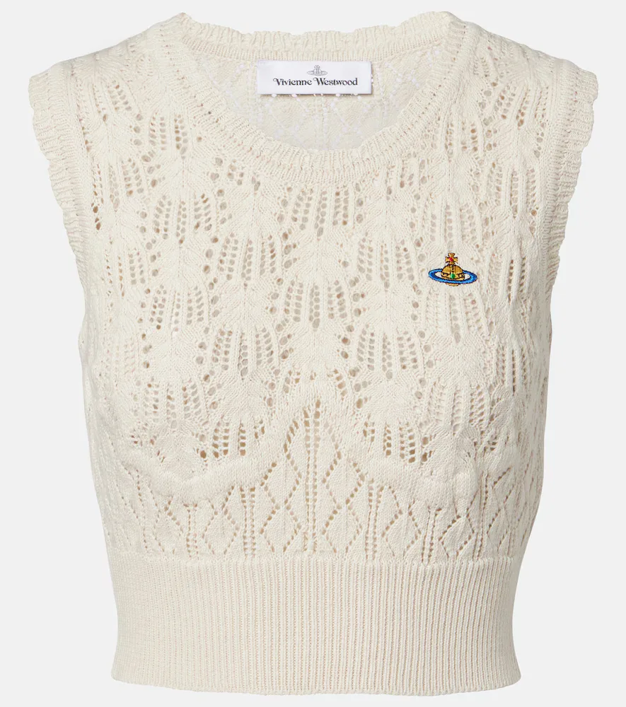 Ella Cropped Cotton Sweater Vest by Vivienne Westwood