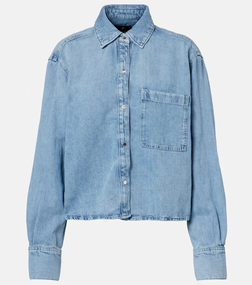 Ivy Cotton and Linen Denim Shirt by 7 For All Mankind
