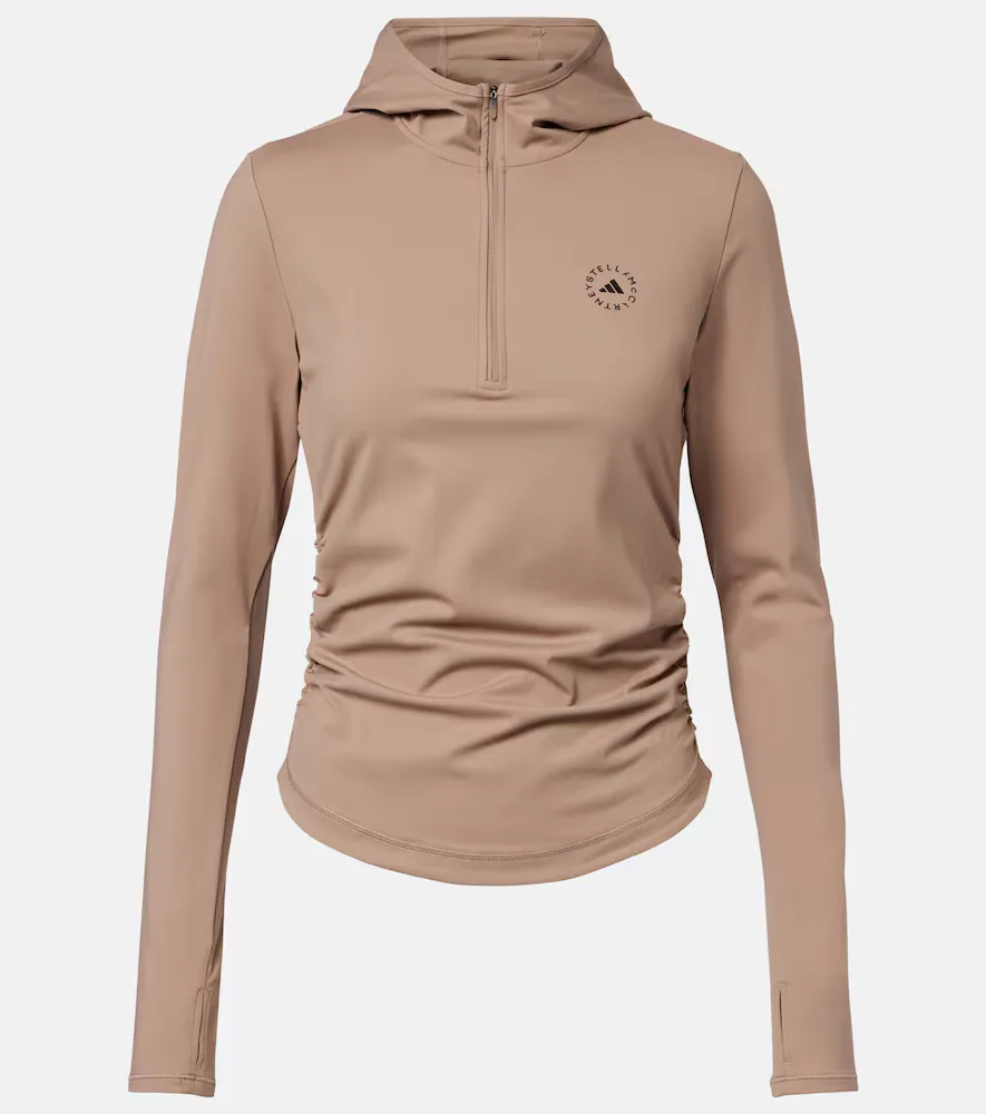 Logo Technical Half-Zip Hoodie by Adidas by Stella McCartney