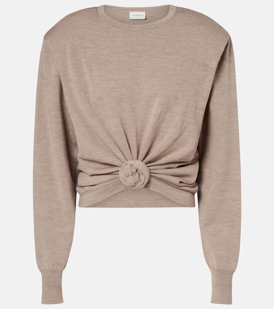 Knot-Detail Wool Sweater by Magda Butrym