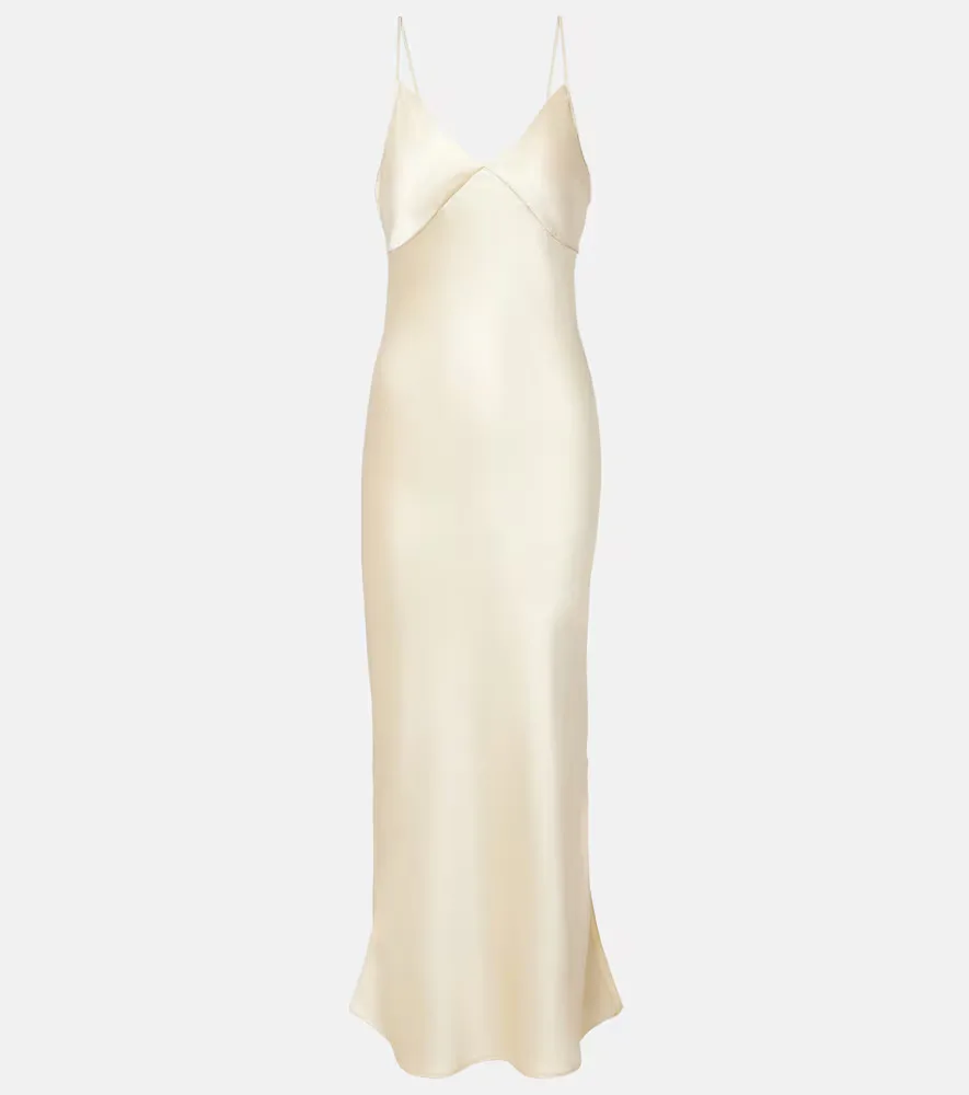 Barika Silk Satin Slip Dress by The Row