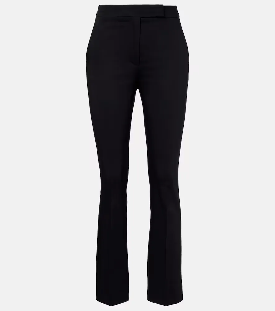 Cotton-Blend Cropped Slim Pants by Max Mara