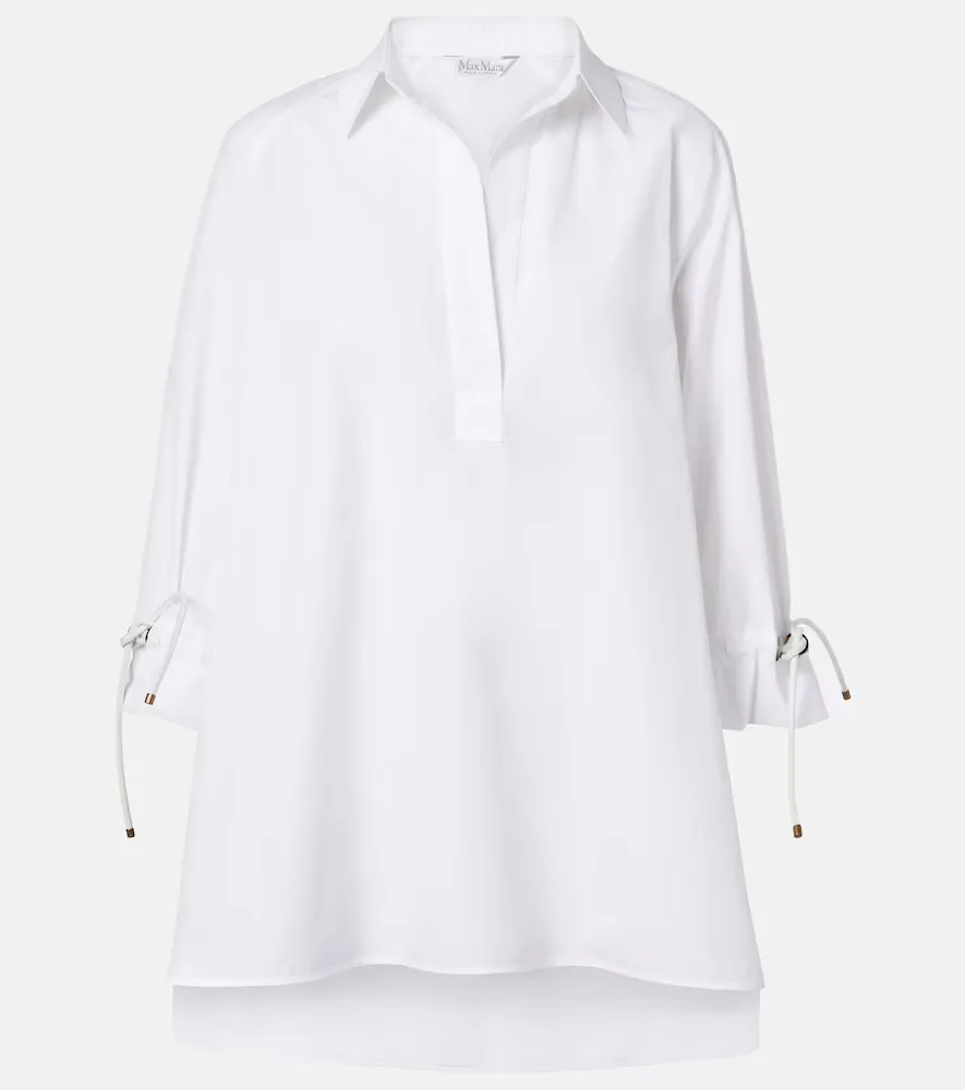 Adorni Oversized Cotton Poplin Shirt by Max Mara