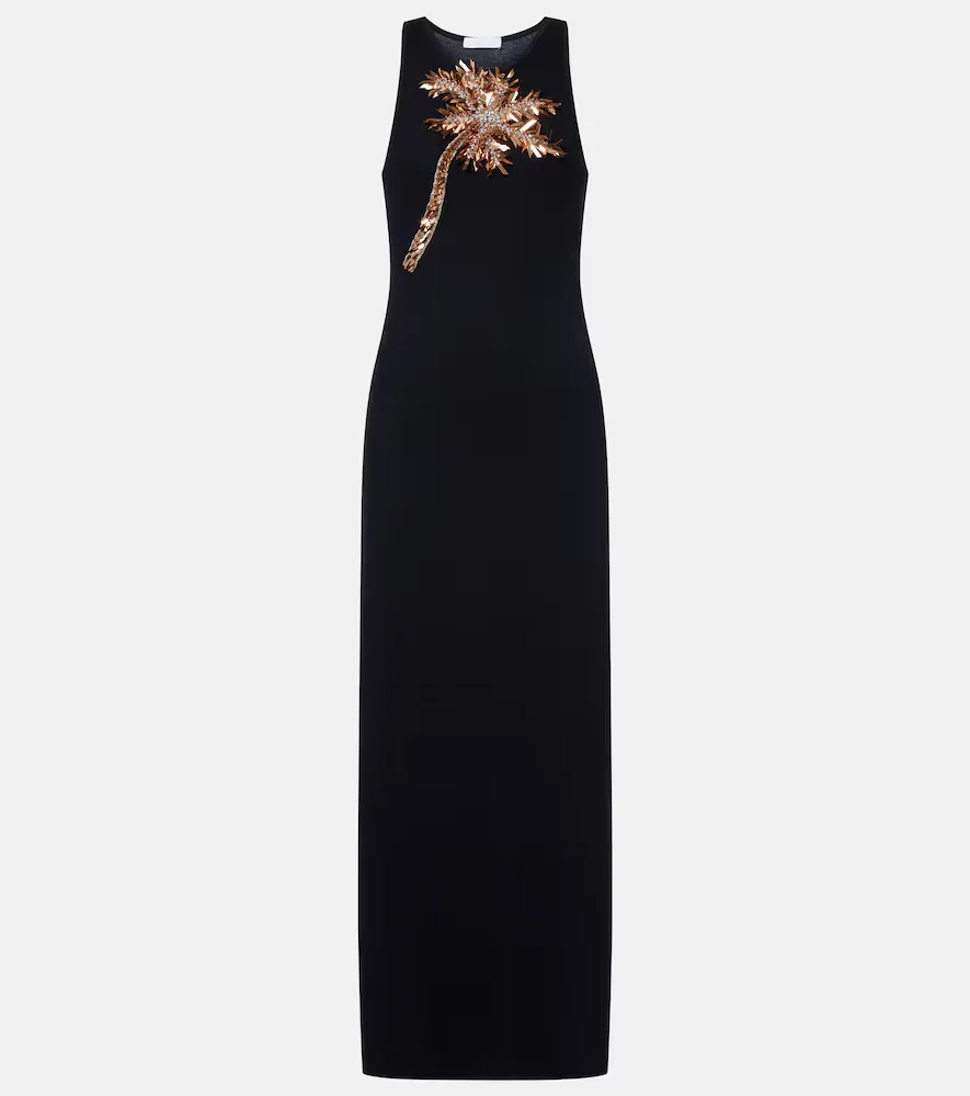 Embellished Cotton-Blend Maxi Dress by Rabanne
