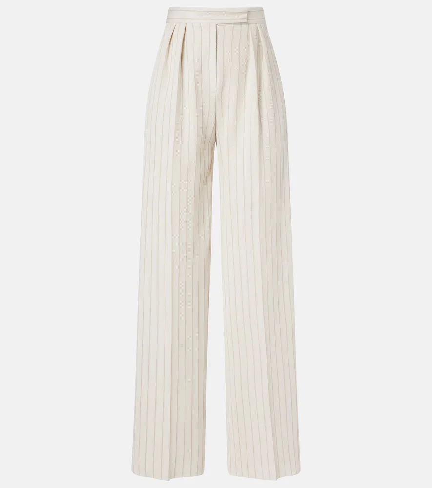 Osso Striped Cotton Wide-Leg Pants by Max Mara