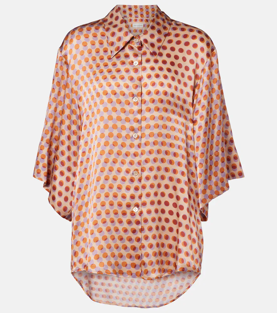 Polka-Dot Silk Shirt by Dries Van Noten
