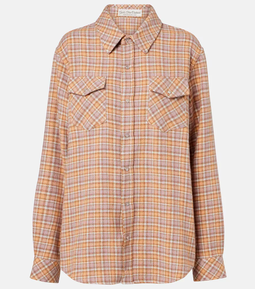Midnight Rose Plaid Cashmere Shirt