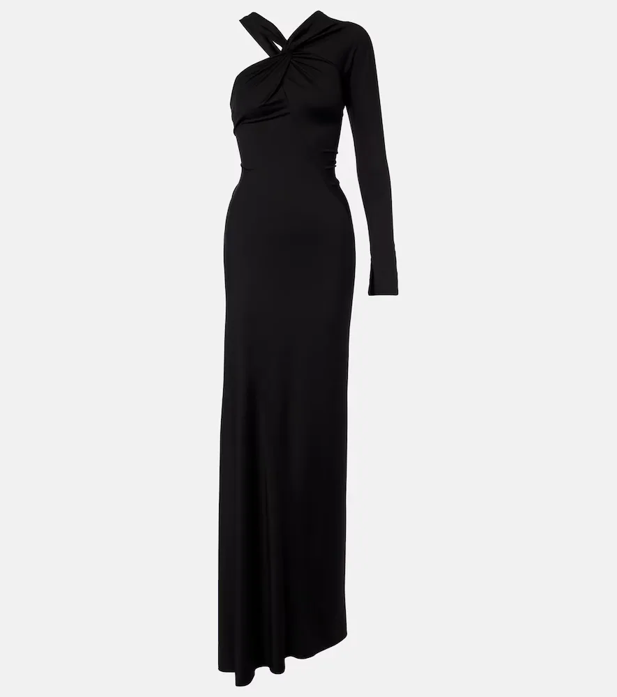 Ruched One-Shoulder Maxi Dress by Victoria Beckham