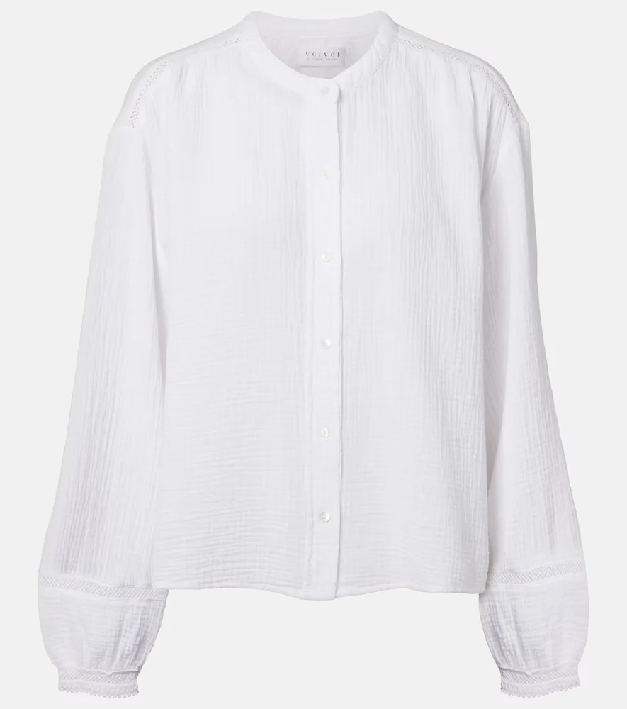 Taria Cotton Muslin Shirt by Velvet