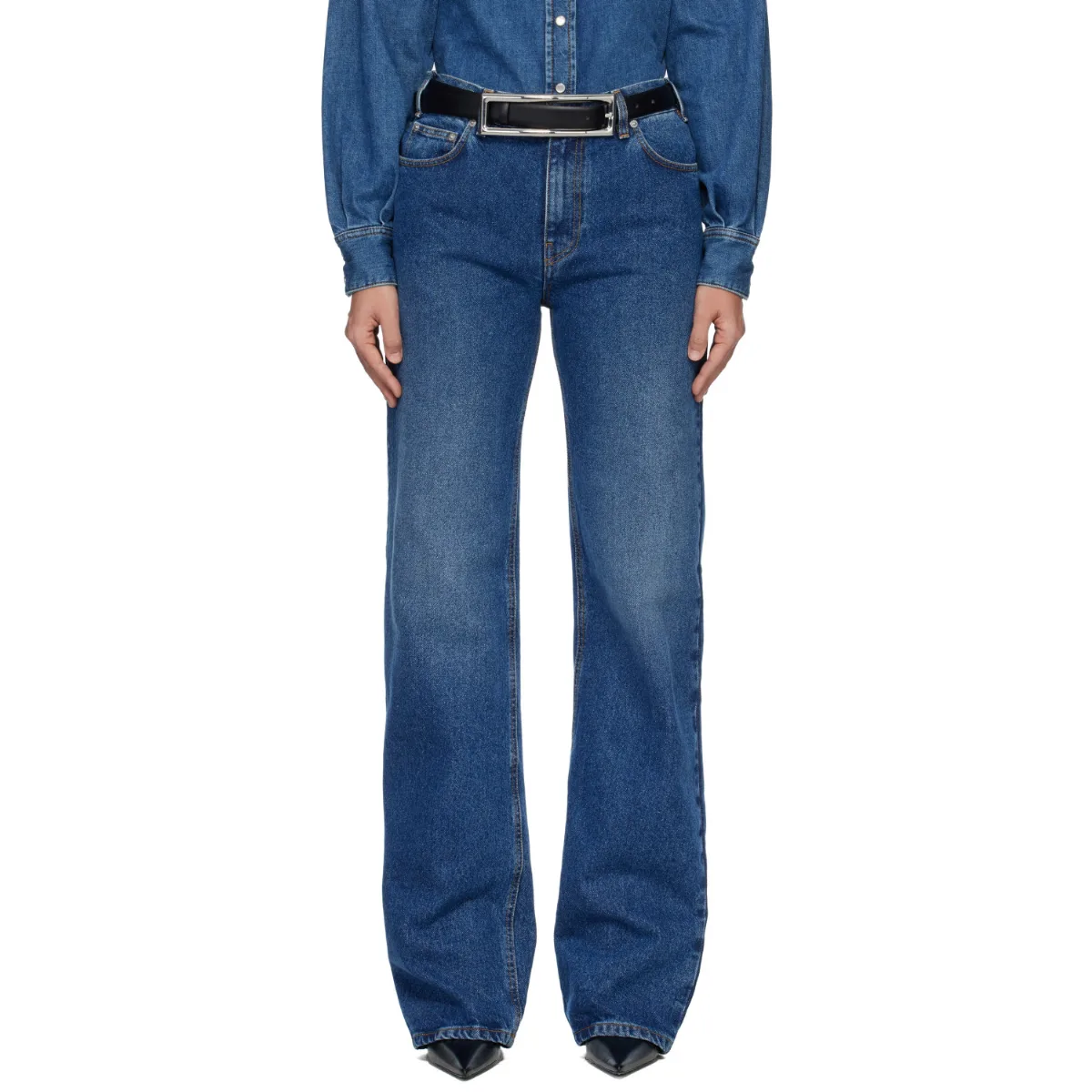 Five Pocket Straight Denim Jeans