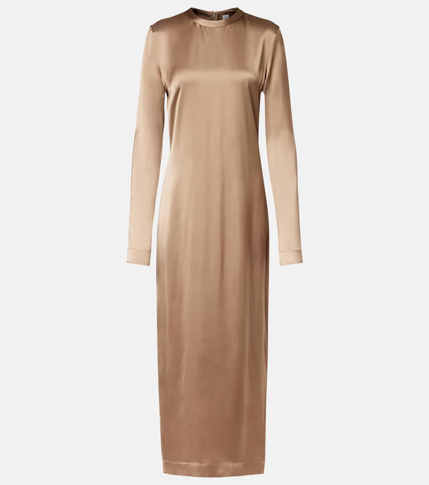 Satin Maxi Dress by Toteme