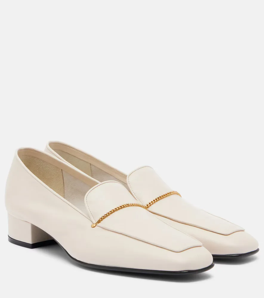 Fair and Square Leather Loafer Pumps by Herbert Levine
