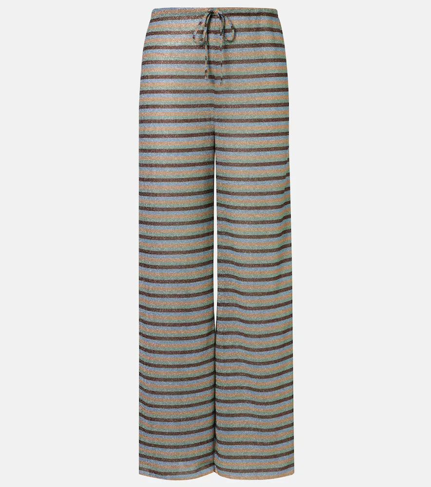 Lumière Striped Wide-Leg Pants by Oseree