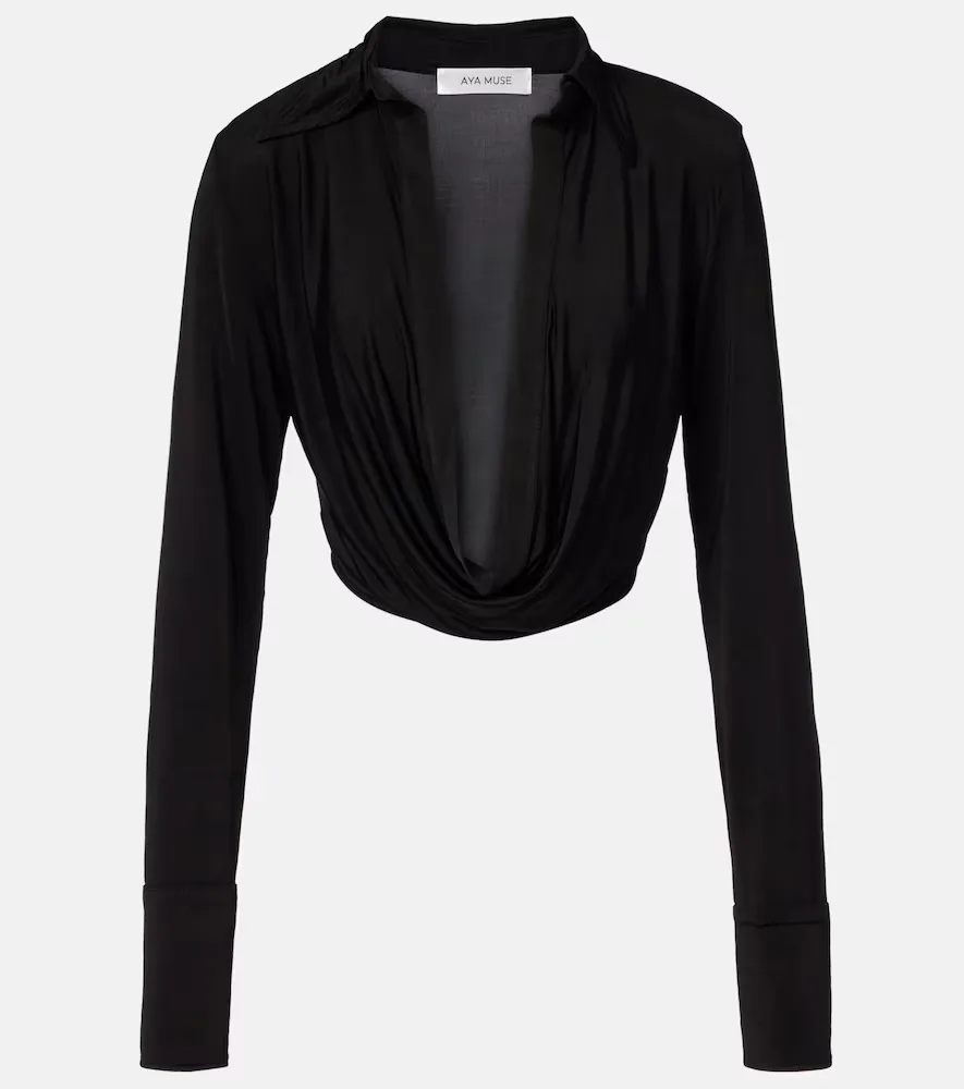 Freya Draped Crop Top by Aya Muse