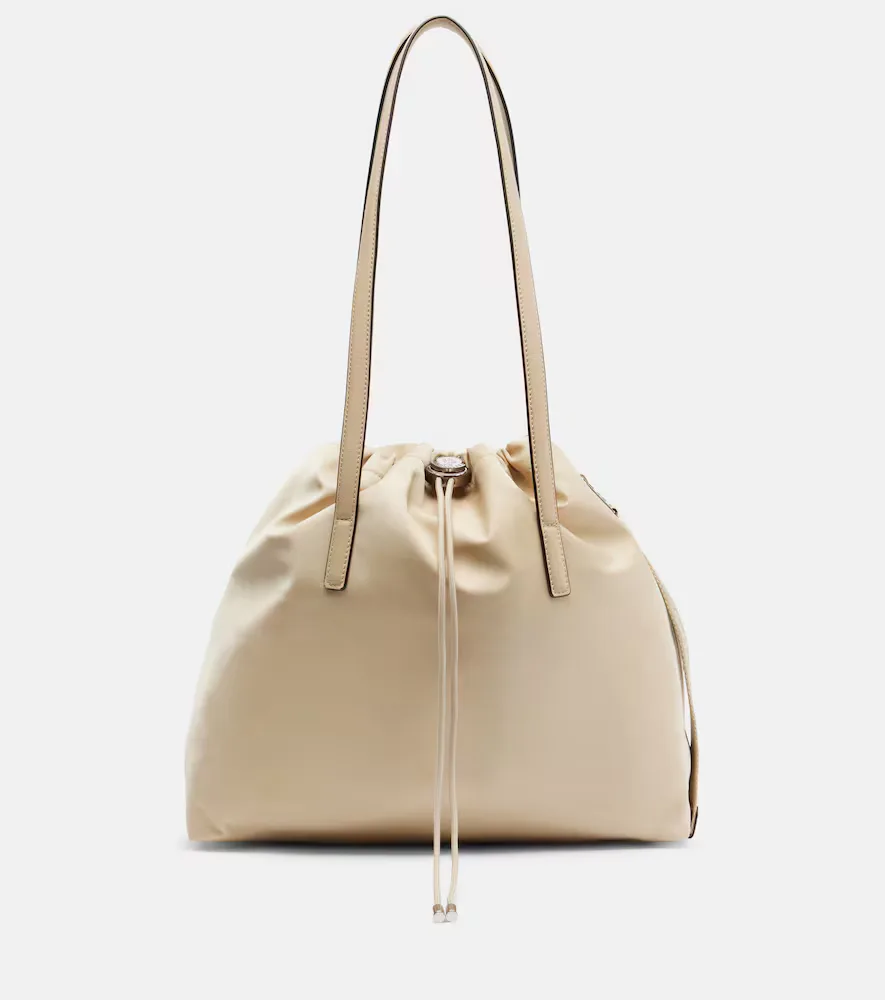 New Trick Leather-Trimmed Tote Bag