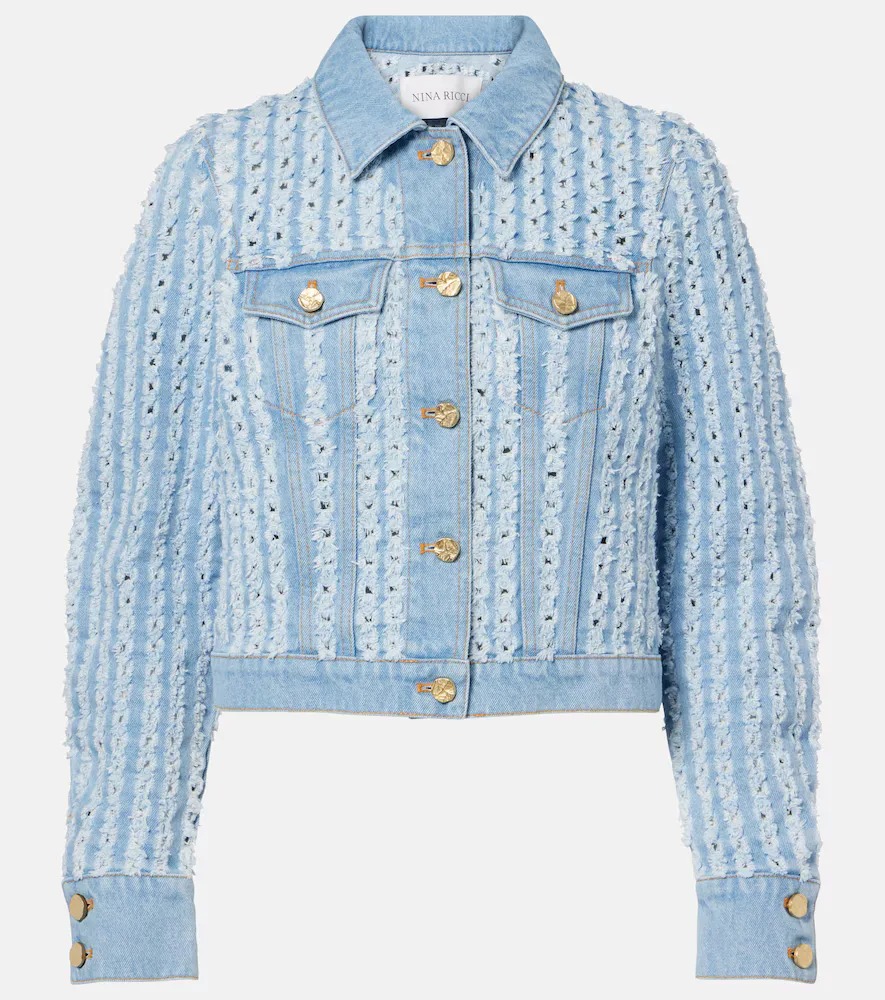 Striped Denim Jacket by Nina Ricci
