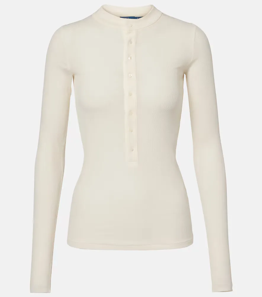Cotton Jersey Henley Shirt by Polo Ralph Lauren