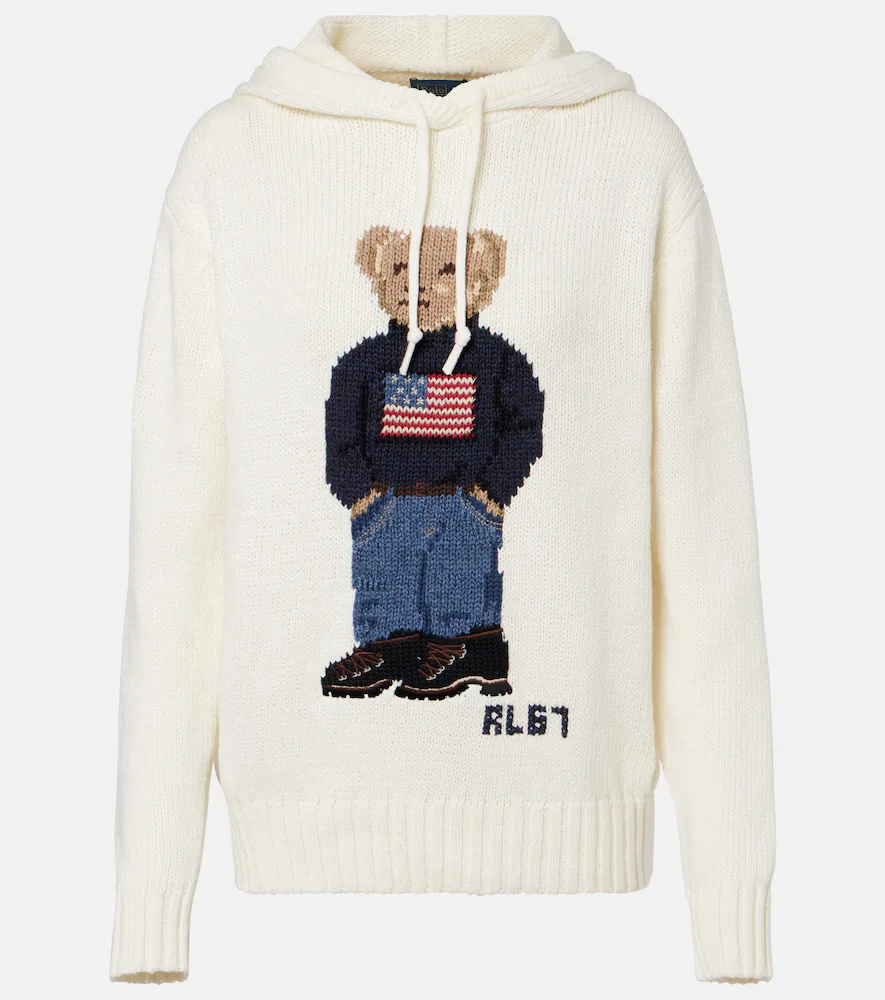 Polo Bear Cotton and Linen Hoodie by Polo Ralph Lauren