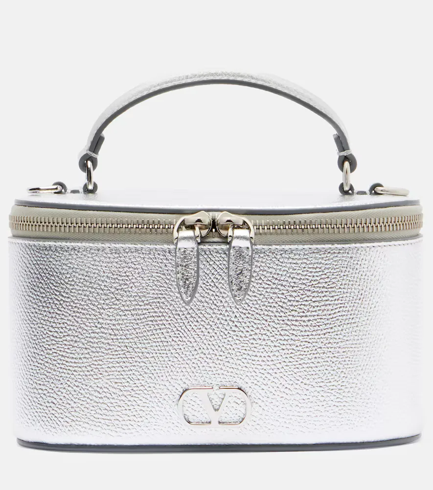 VLogo Mini Metallic Leather Vanity Bag by Valentino Garavani