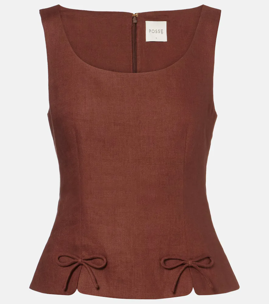 Sabine Linen Top by Posse
