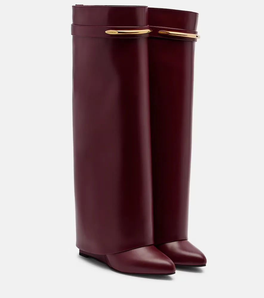 Shark 95 Leather Knee-High Boots by Givenchy