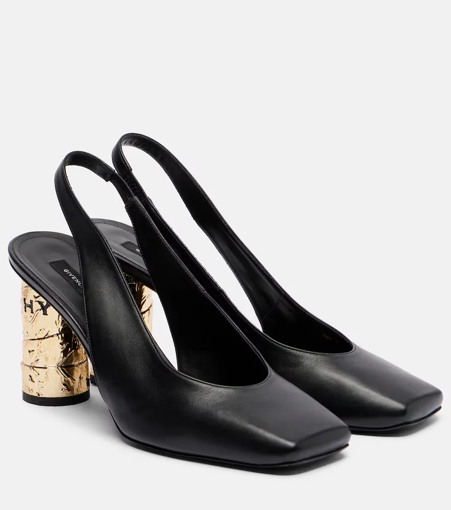 Tape 85 Leather Slingback Pumps by Givenchy