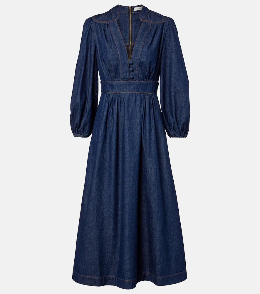 Awaken Denim Midi Dress by Zimmermann