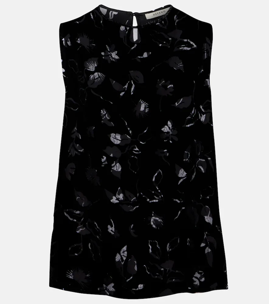 Trento Devoré Velvet Top by Asceno