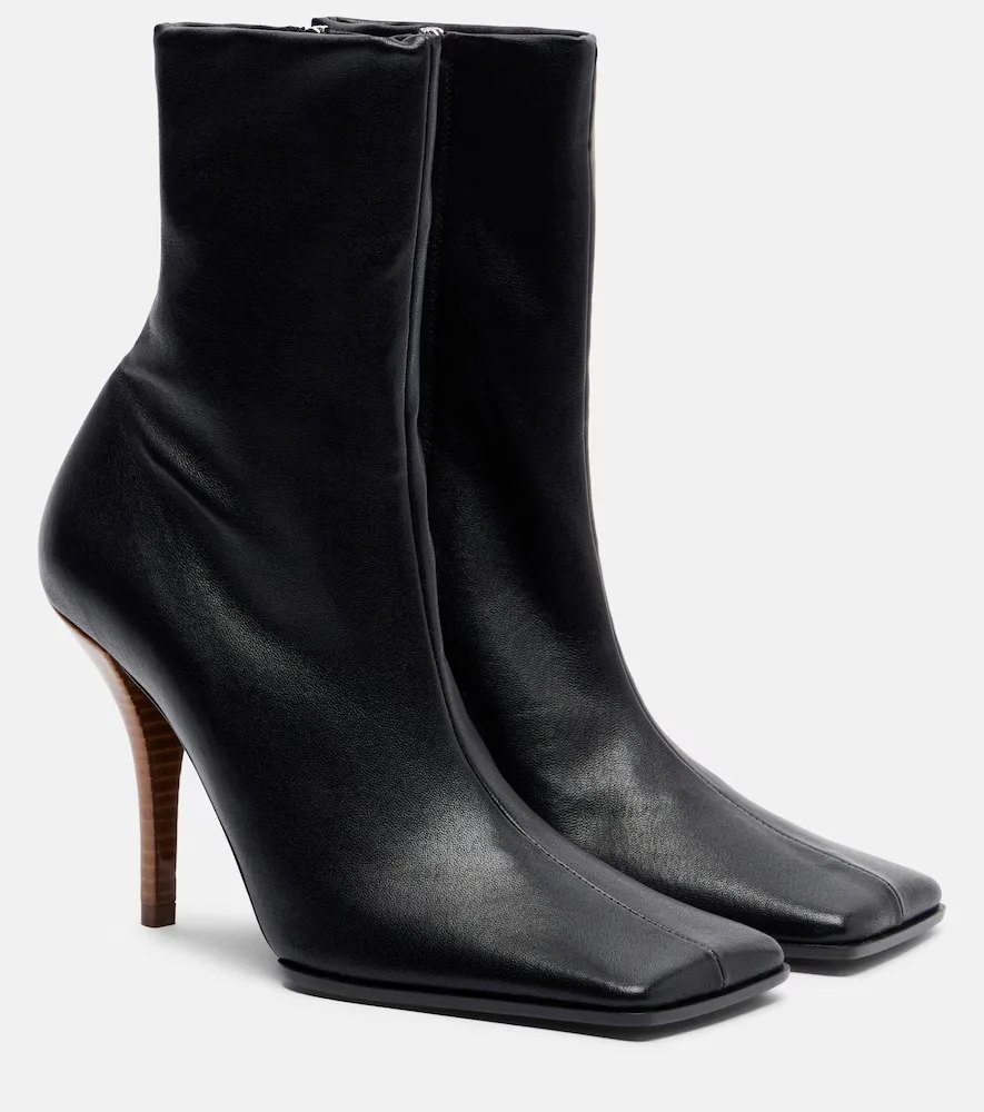 Alaïa Leather Ankle Boots by Alaia