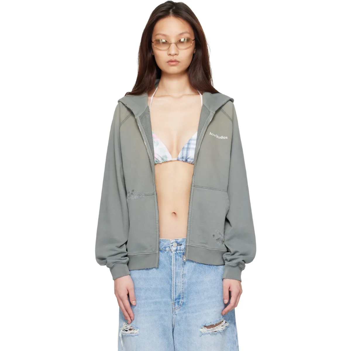 Mended Fleece Hoodie by Acne Studios