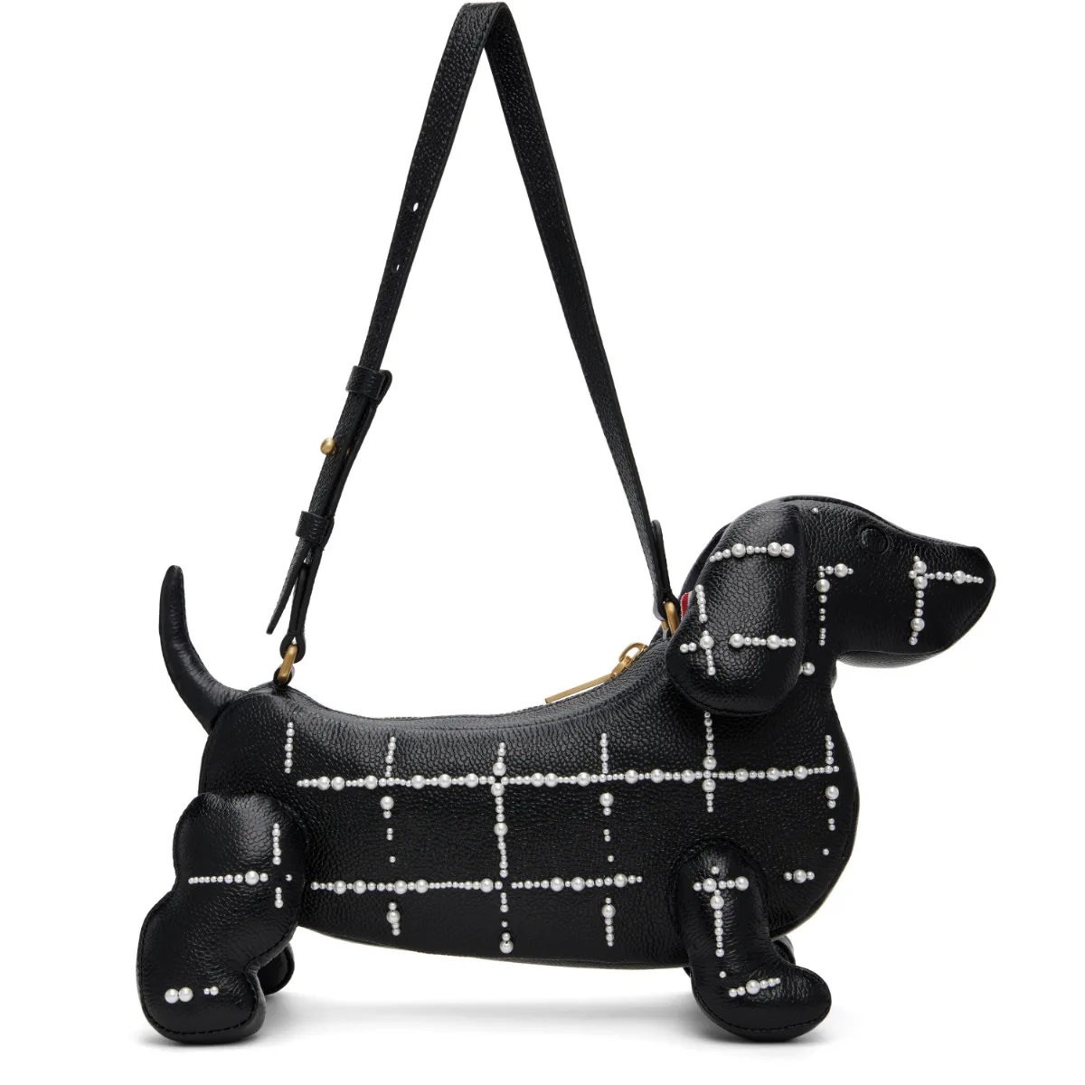 Windowpane Pearl Baby Hector Bag by Thom Browne