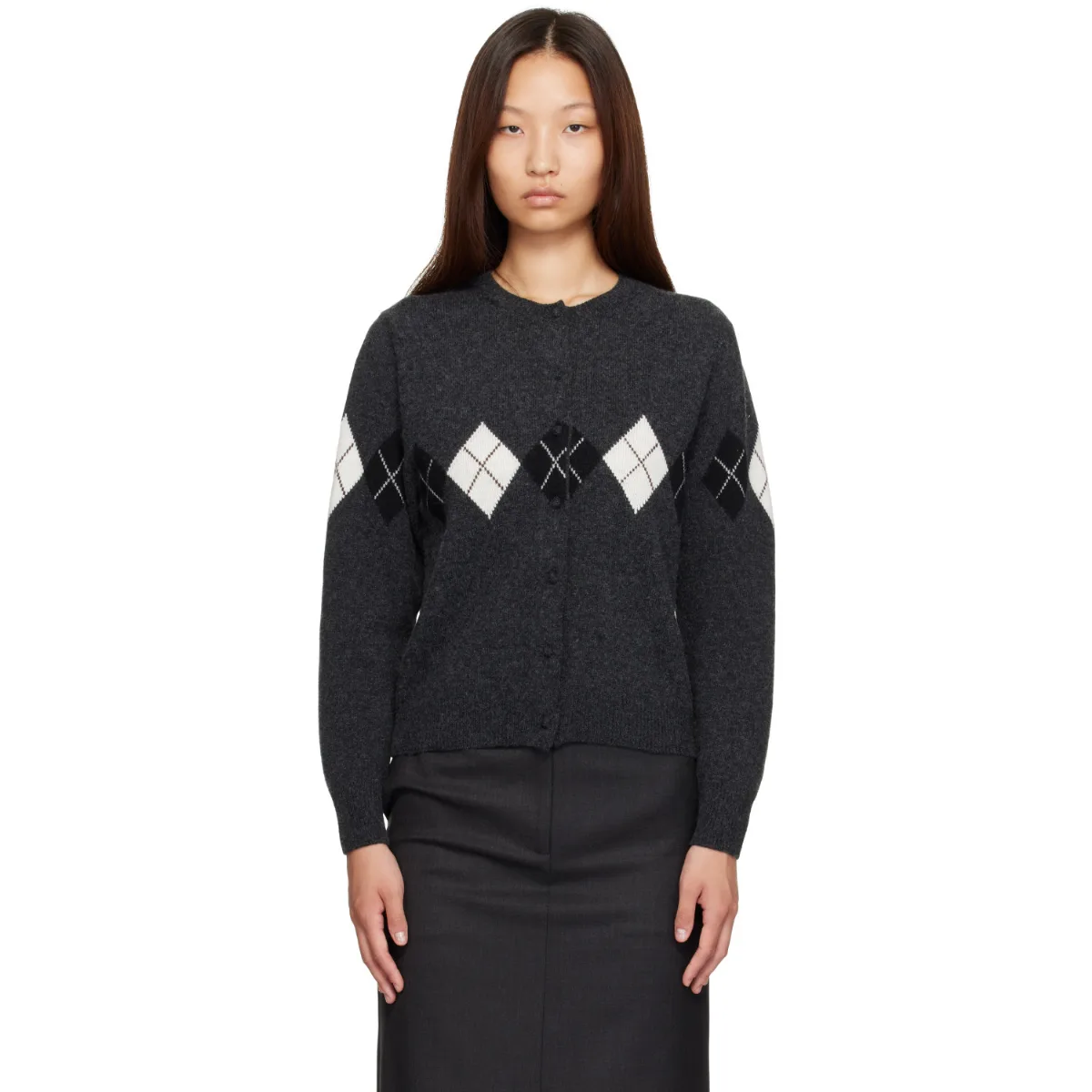 Heritage Argyle Knit Cardigan by Nothing Written