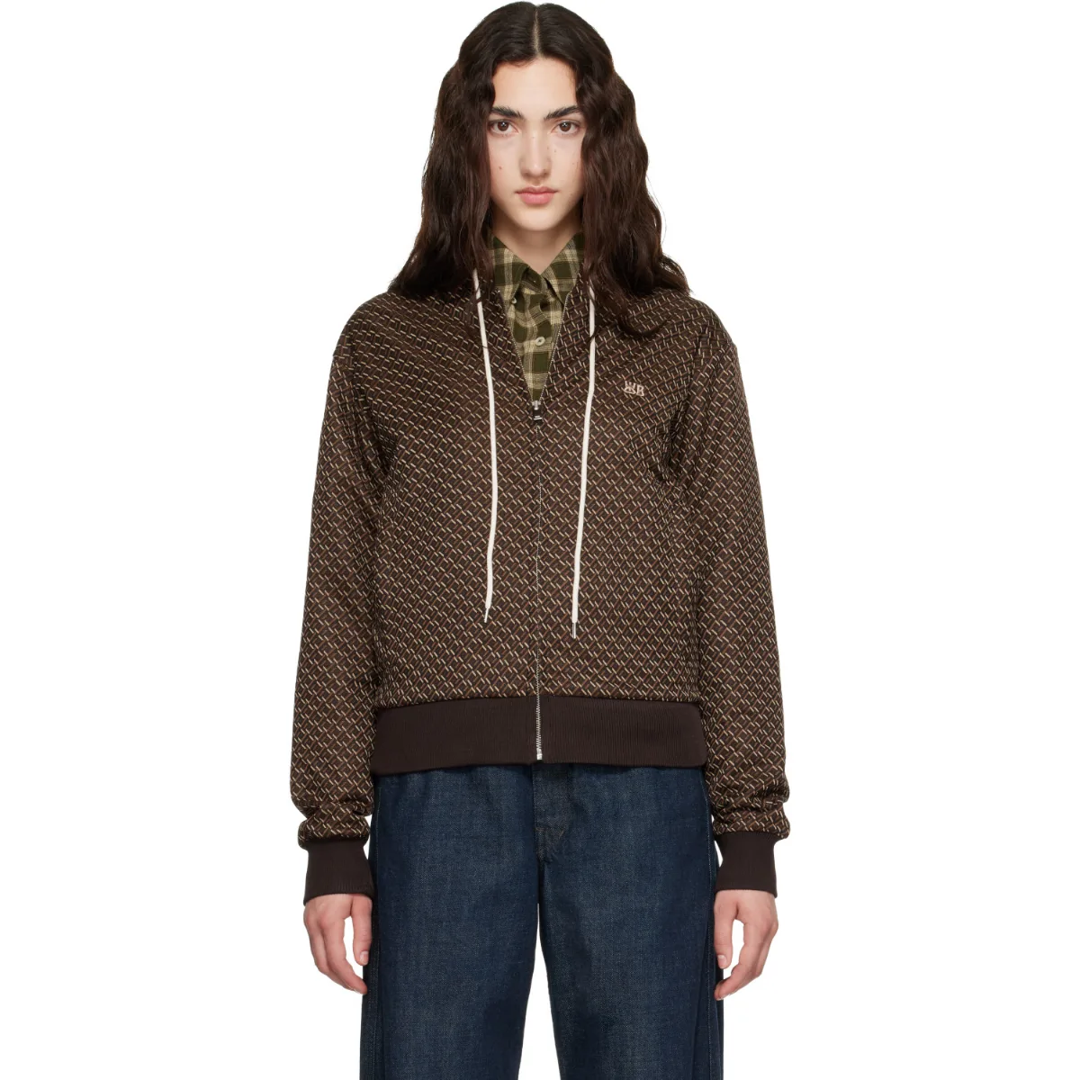 Modernist Jacquard Hooded Track Jacket by Wales Bonner