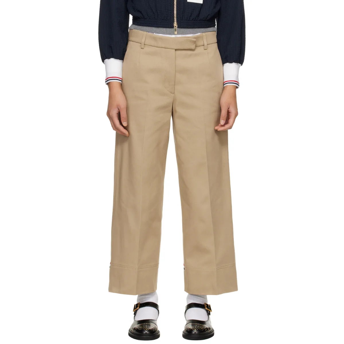 Cotton Gabardine Chino Trousers by Thom Browne