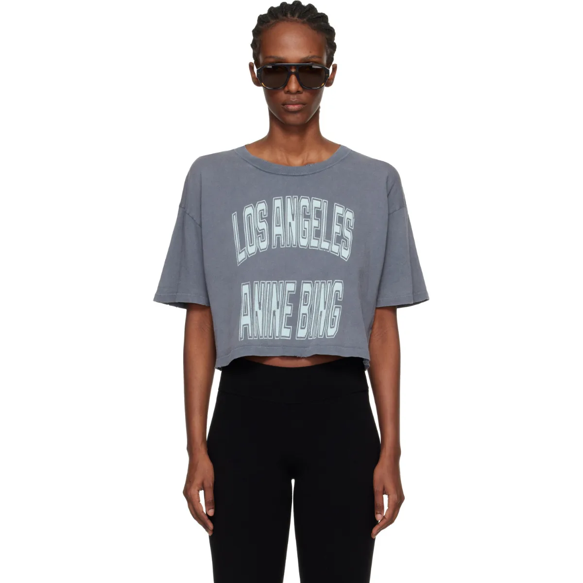 Johnny Cropped T-Shirt by ANINE BING