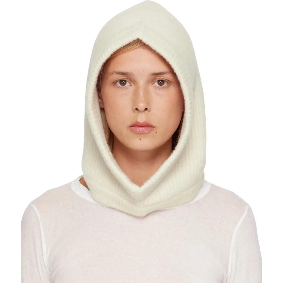 Tower Alpaca Knit Hood by Rick Owens