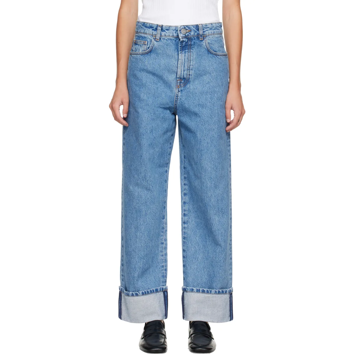 Rixt Turn-Up Baggy Jeans by Róhe