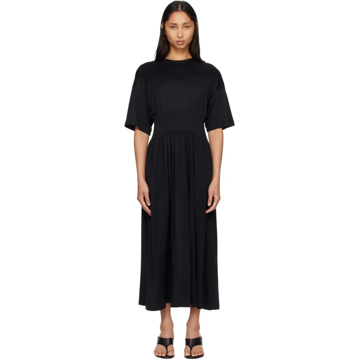 Cotton Silk Tee Midi Dress