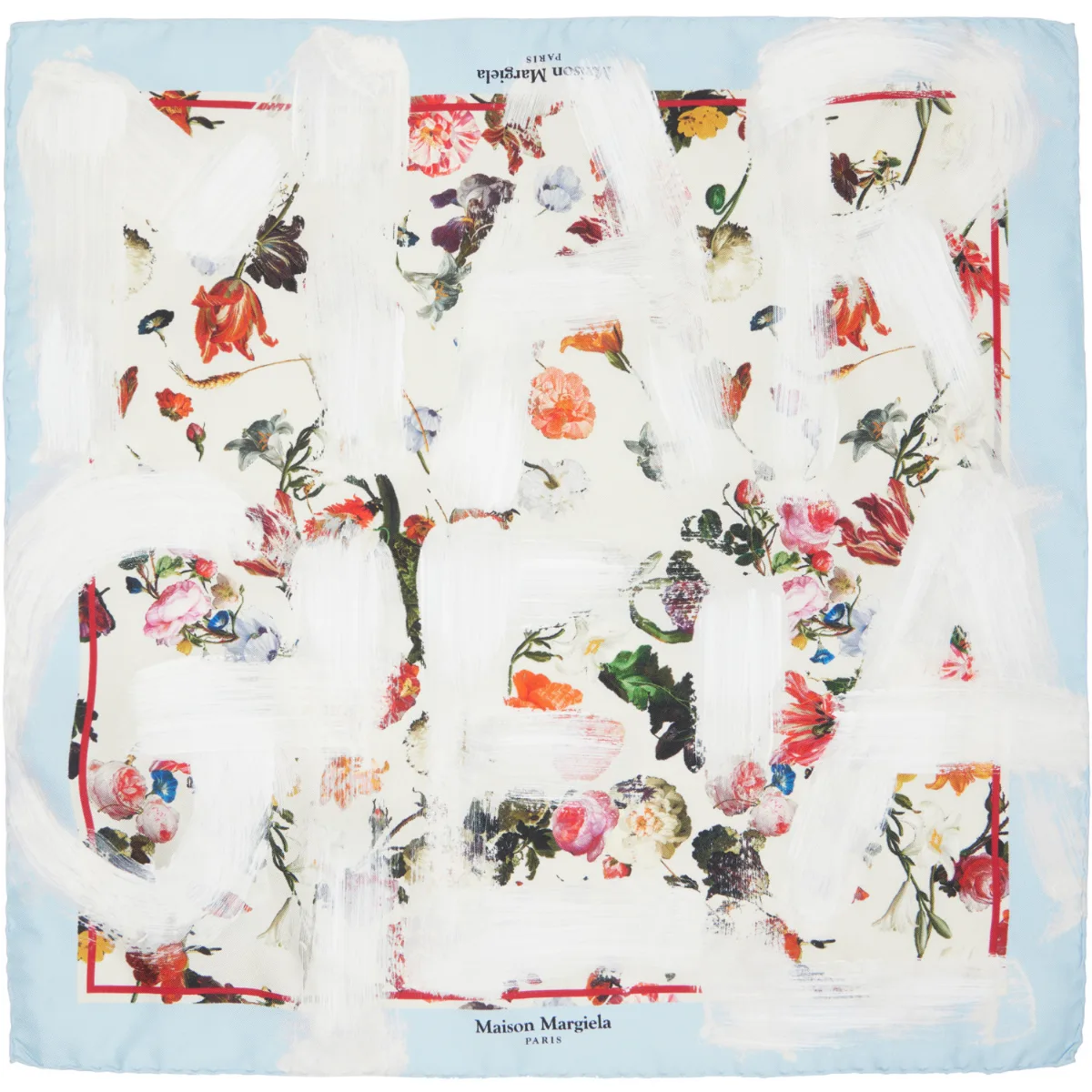 Printed Silk Foulard Scarf by Maison Margiela