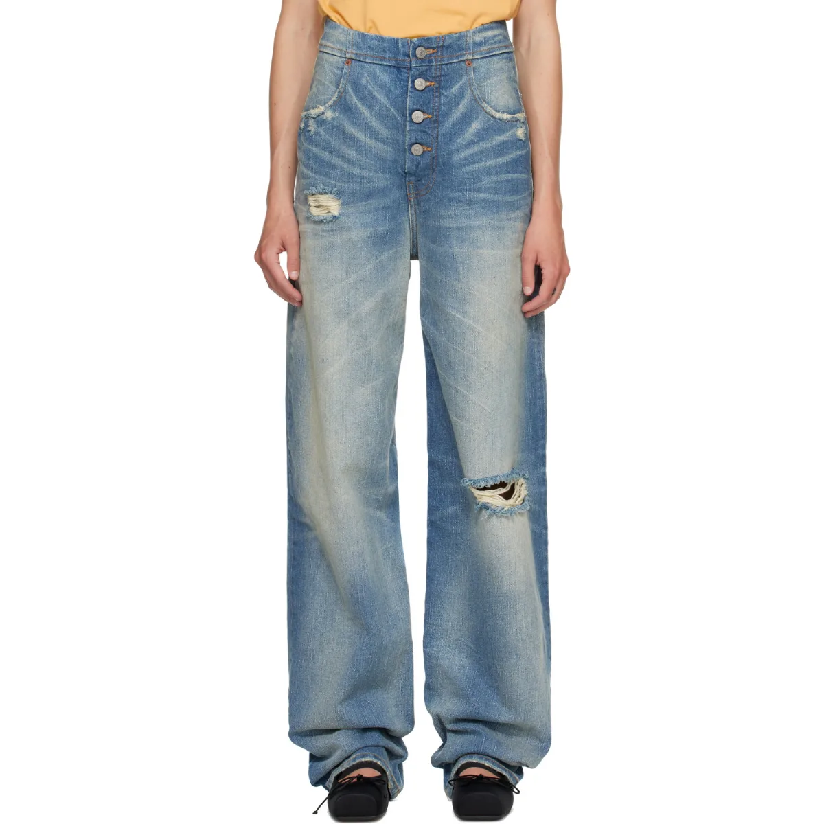 Distressed Jeans by MM6 Maison Margiela