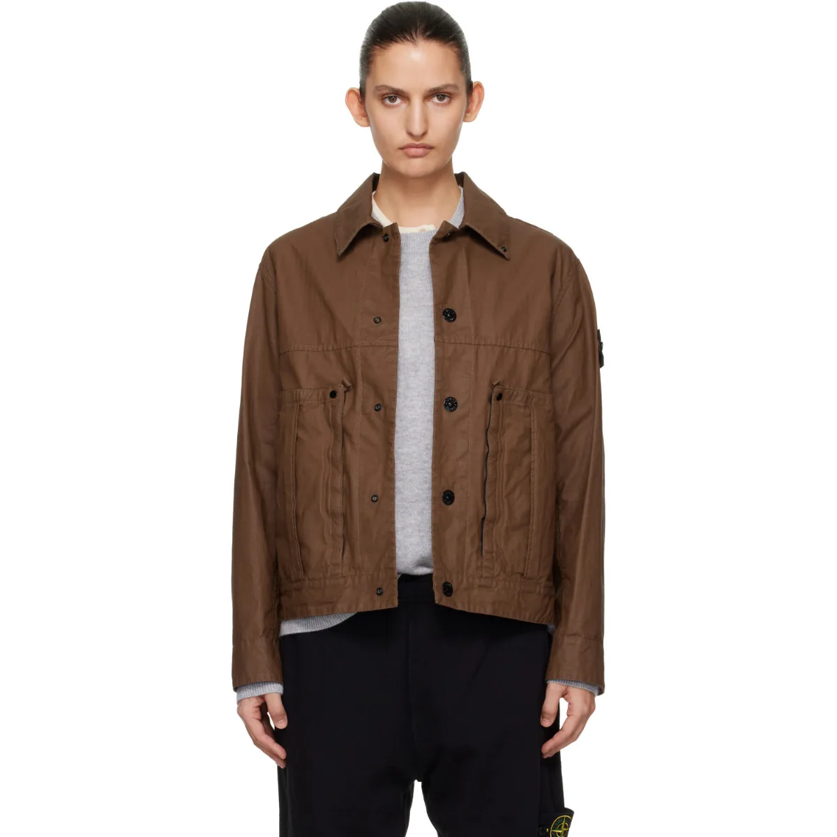 4100010 Double-Coated Cotton Ripstop Jacket by Stone Island