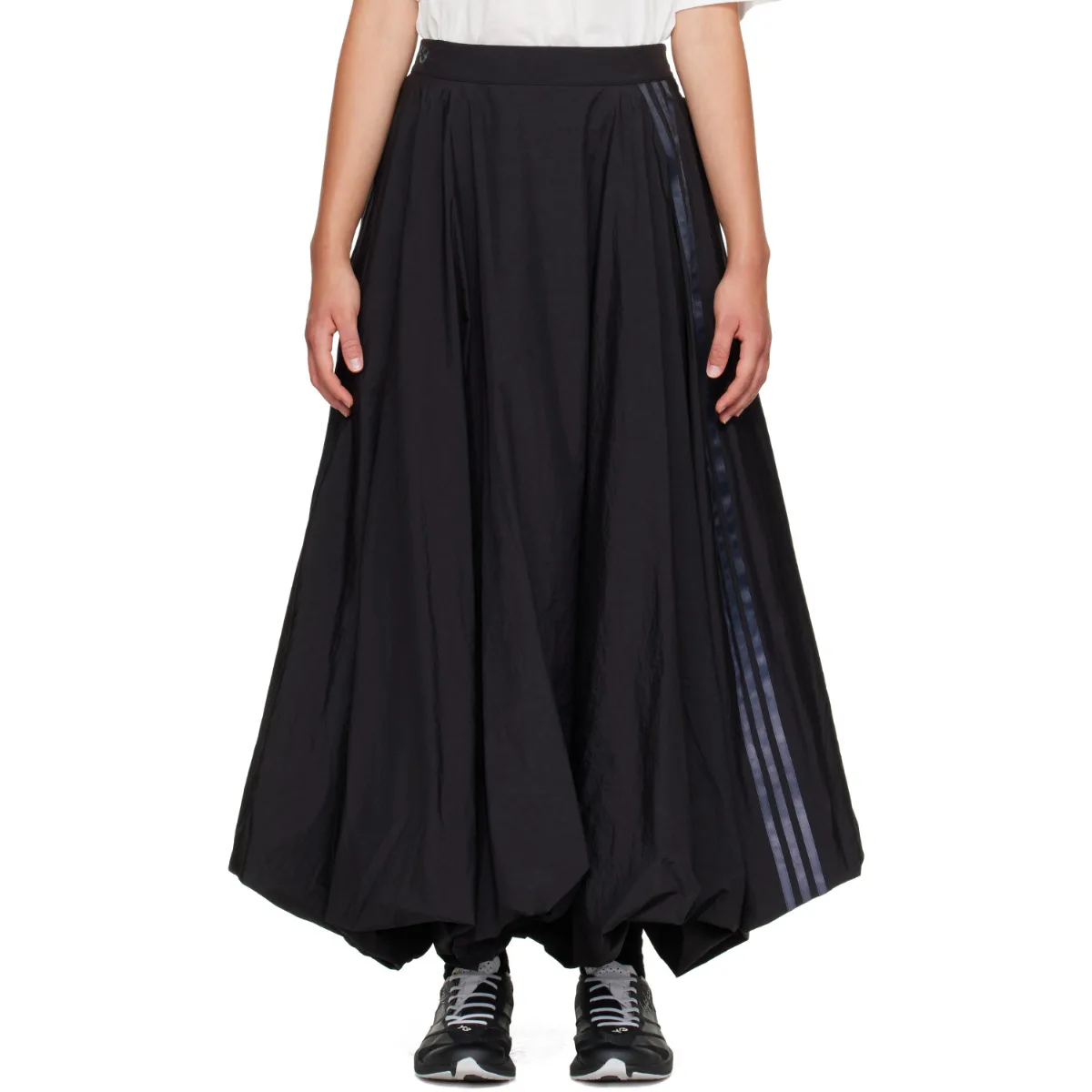 Gradient 3-Stripes Nylon Balloon Midi Skirt by Y-3